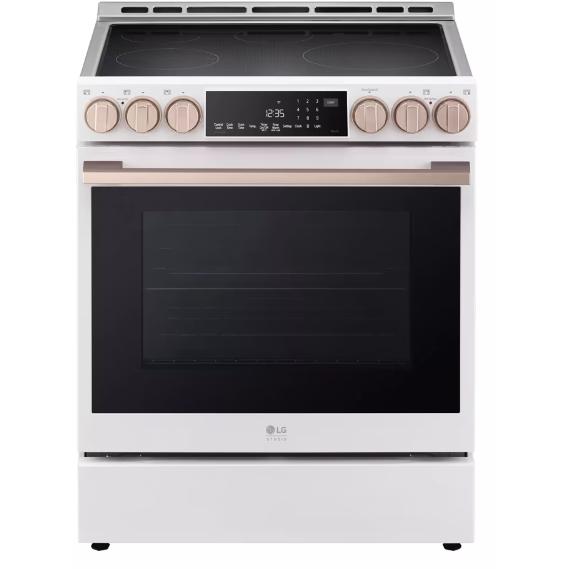 LG STUDIO Studio 30-inch Slide-in Induction Range with Air Fry Technology LSIS6338NE