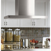 GE Profile 36-inch Island-Mount Chimney Hood UVI1036SRSS