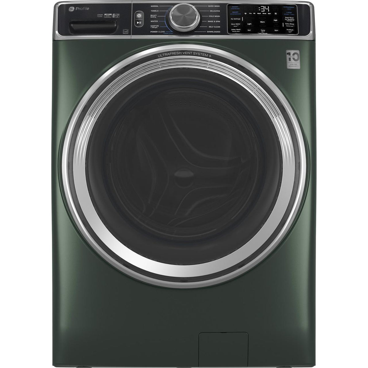 GE Profile 5.5 cu. ft. Front Loading Washer with UltraFresh Vent System Plus PFW955SPWGN