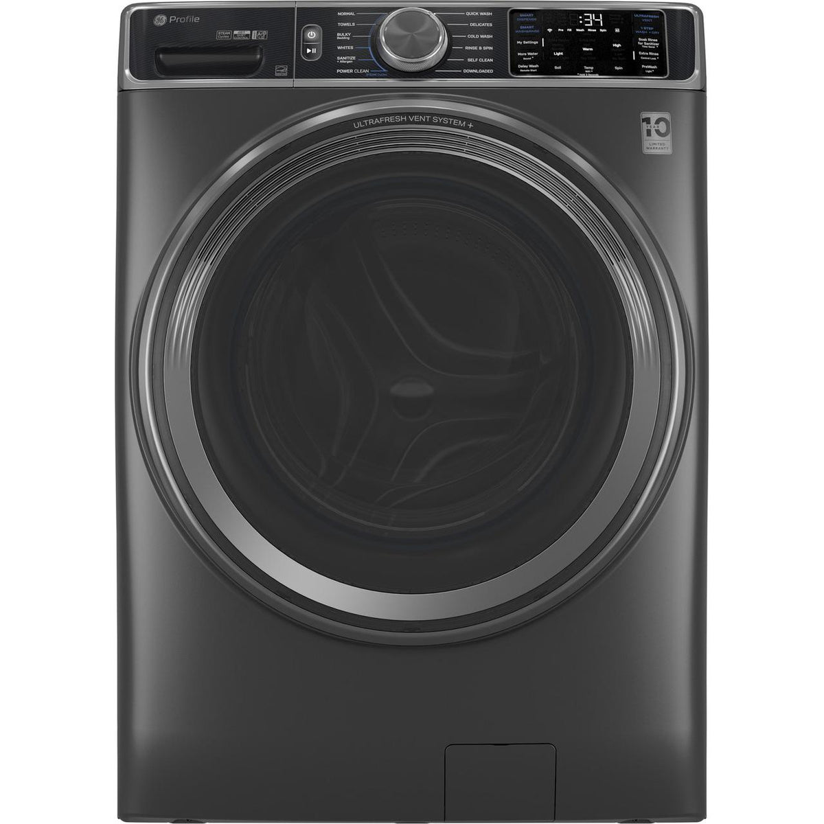 GE Profile 5.5 cu. ft. Front Loading Washer with UltraFresh Vent System Plus PFW955SPWDS