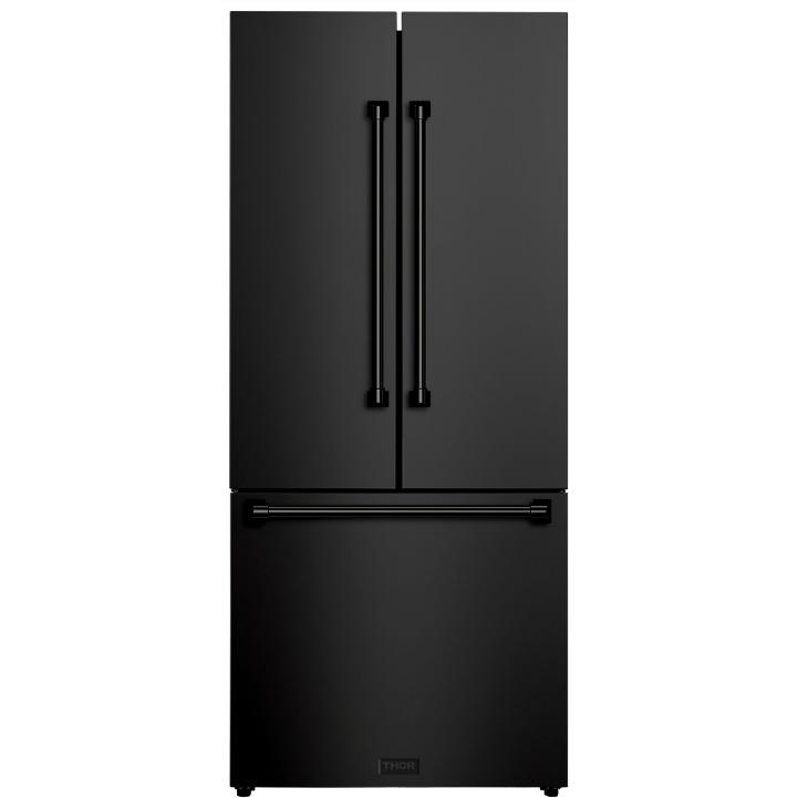 Thor Kitchen 30-inch, 17.7 cu. ft. Counter-Depth French 3-Door Refrigerator with Ice Maker RF3017FFD00