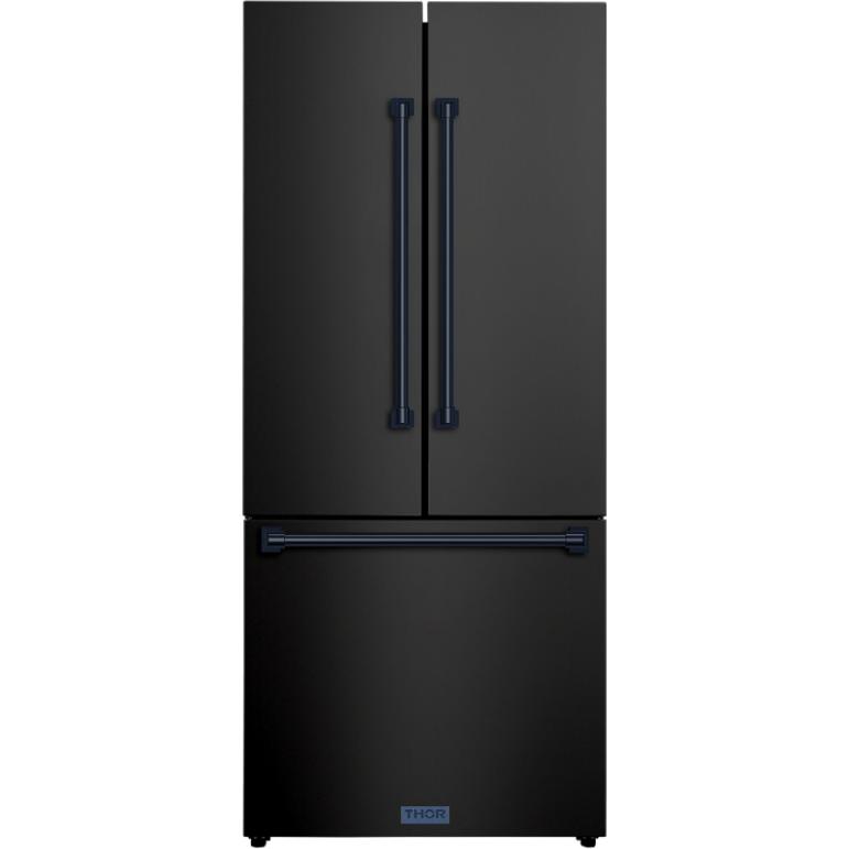 Thor Kitchen 30-inch, 17.7 cu. ft. Counter-Depth French 3-Door Refrigerator with Ice Maker RF3017FFD00-BLU