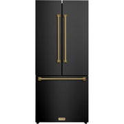 Thor Kitchen 30-inch, 17.7 cu. ft. Counter-Depth French 3-Door Refrigerator with Ice Maker RF3017FFD00-BRZ