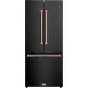 Thor Kitchen 30-inch, 17.7 cu. ft. Counter-Depth French 3-Door Refrigerator with Ice Maker RF3017FFD00-RSG