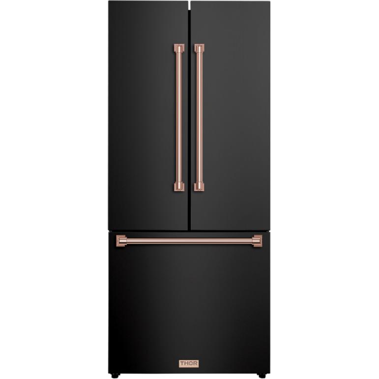 Thor Kitchen 30-inch, 17.7 cu. ft. Counter-Depth French 3-Door Refrigerator with Ice Maker RF3017FFD00-RSG