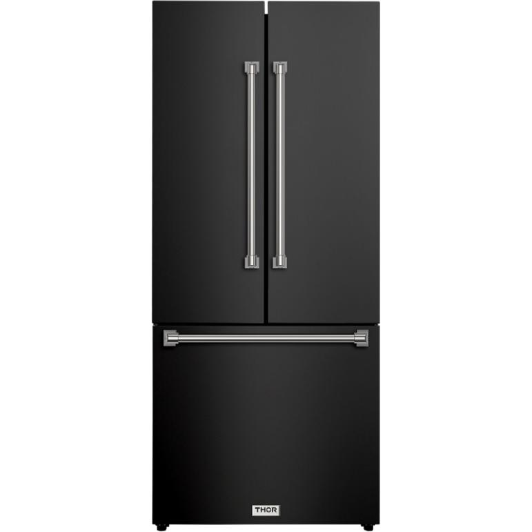 Thor Kitchen 30-inch, 17.7 cu. ft. Counter-Depth French 3-Door Refrigerator with Ice Maker RF3017FFD00-SS