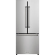 Thor Kitchen 30-inch, 17.7 cu. ft. Counter-Depth French 3-Door Refrigerator with Ice Maker RF3017FFD99