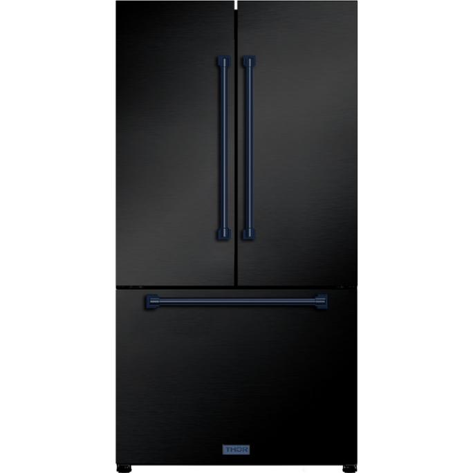 Thor Kitchen 36-inch, 20.3 cu. ft. Counter-Depth French 3-Door Refrigerator with Ice Maker RF3621CTD00-BLU