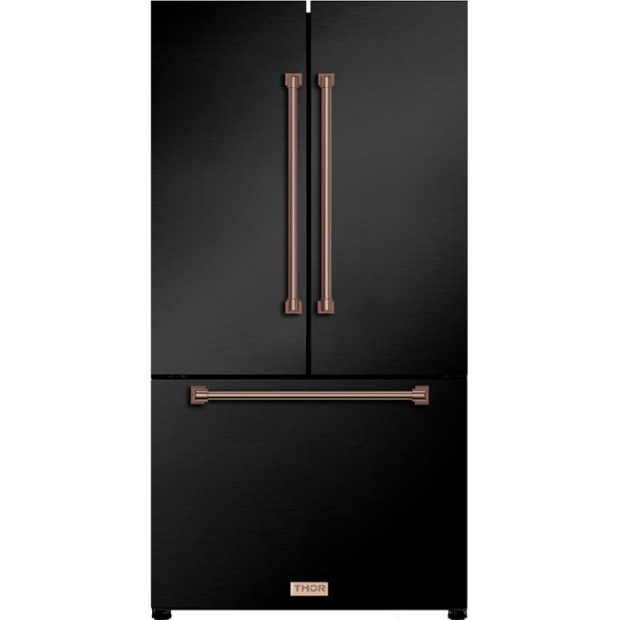 Thor Kitchen 36-inch, 20.3 cu. ft. Counter-Depth French 3-Door Refrigerator with Ice Maker RF3621CTD00-RSG