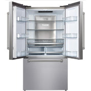 Thor Kitchen 36-inch, 20.3 cu. ft. Counter-Depth French 3-Door Refrigerator with Ice Maker RF3621CTD99