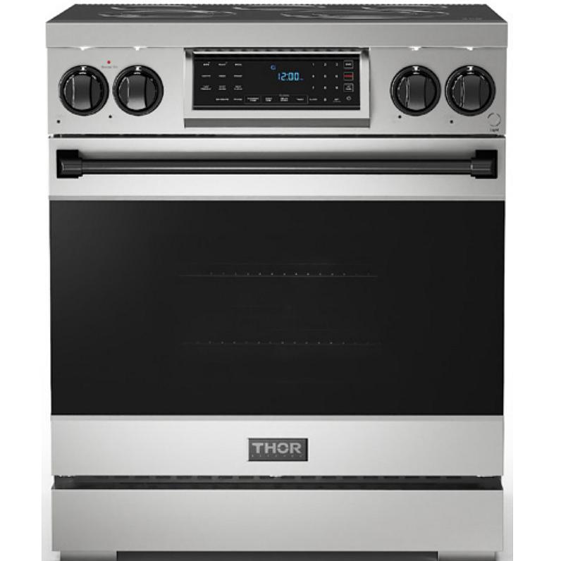 Thor Kitchen 30-inch Freestanding Electric Range with Tilt Panel RSE30-BLK