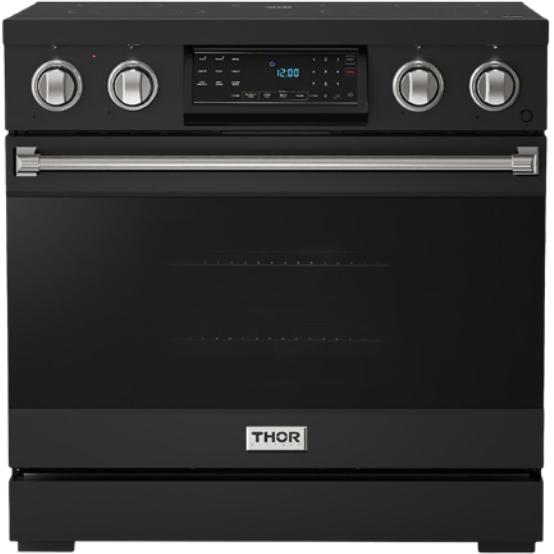 Thor Kitchen 36-inch Freestanding Electric Range with Tilt Panel RSE36B-SS