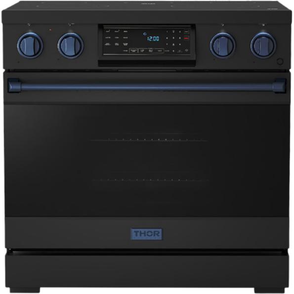 Thor Kitchen 36-inch Freestanding Electric Range with Tilt Panel RSE36B-BLU