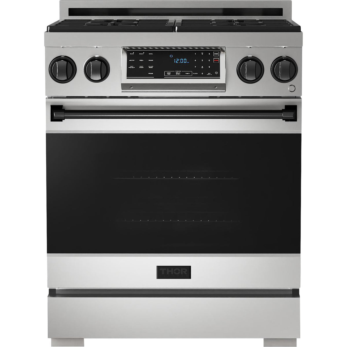 Thor Kitchen 30-inch Freestanding Gas Range with Tilt Panel RSG30LP-BLK