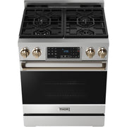 Thor Kitchen 30-inch Freestanding Gas Range with Tilt Panel RSG30LP-BRZ