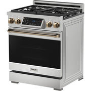 Thor Kitchen 30-inch Freestanding Gas Range with Tilt Panel RSG30LP-BRZ