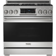 Thor Kitchen 36-inch Freestanding Gas Range with Tilt Panel RSG36LP