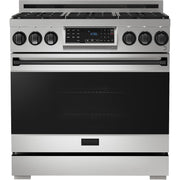 Thor Kitchen 36-inch Freestanding Gas Range with Tilt Panel RSG36-BLK