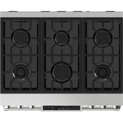 Thor Kitchen 36-inch Freestanding Gas Range with Tilt Panel RSG36-BLK