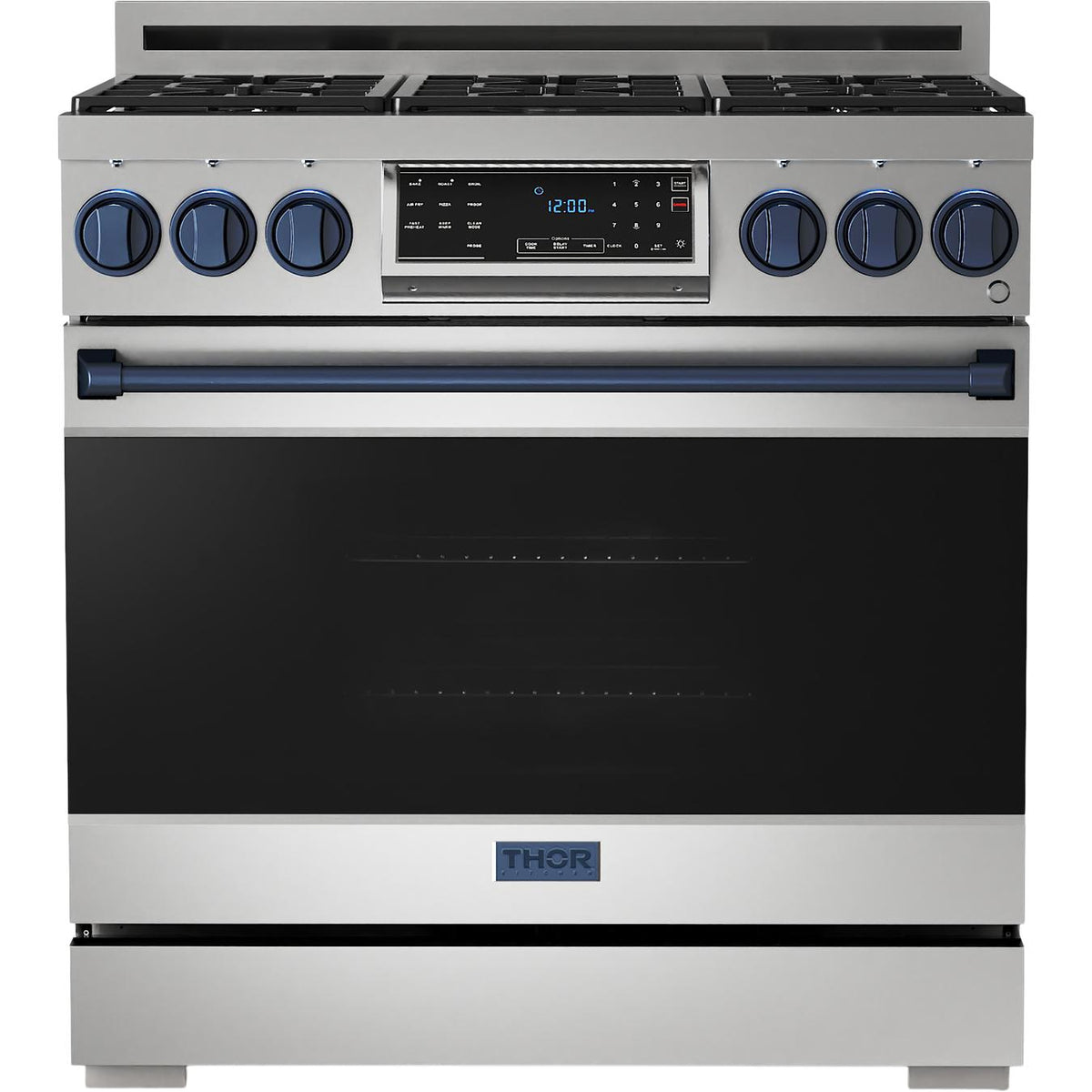 Thor Kitchen 36-inch Freestanding Gas Range with Tilt Panel RSG36LP-BLU