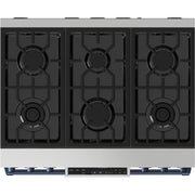Thor Kitchen 36-inch Freestanding Gas Range with Tilt Panel RSG36LP-BLU