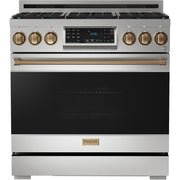 Thor Kitchen 36-inch Freestanding Gas Range with Tilt Panel RSG36LP-BRZ