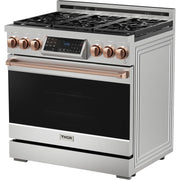 Thor Kitchen 36-inch Freestanding Gas Range with Tilt Panel RSG36-RSG