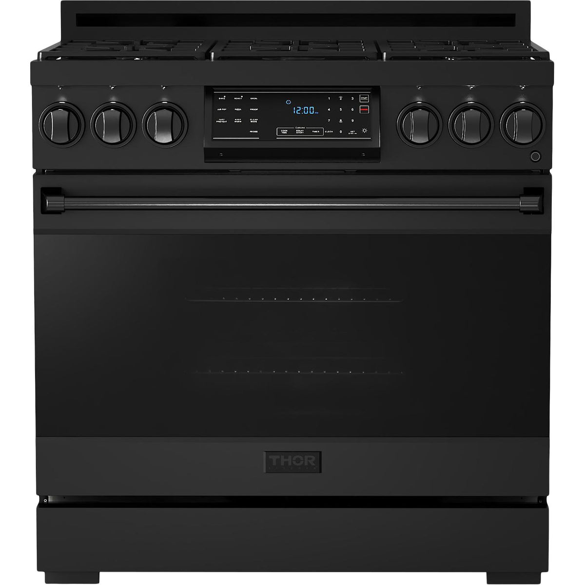 Thor Kitchen 36-inch Freestanding Gas Range with Tilt Panel RSG36BLP