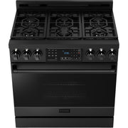 Thor Kitchen 36-inch Freestanding Gas Range with Tilt Panel RSG36BLP
