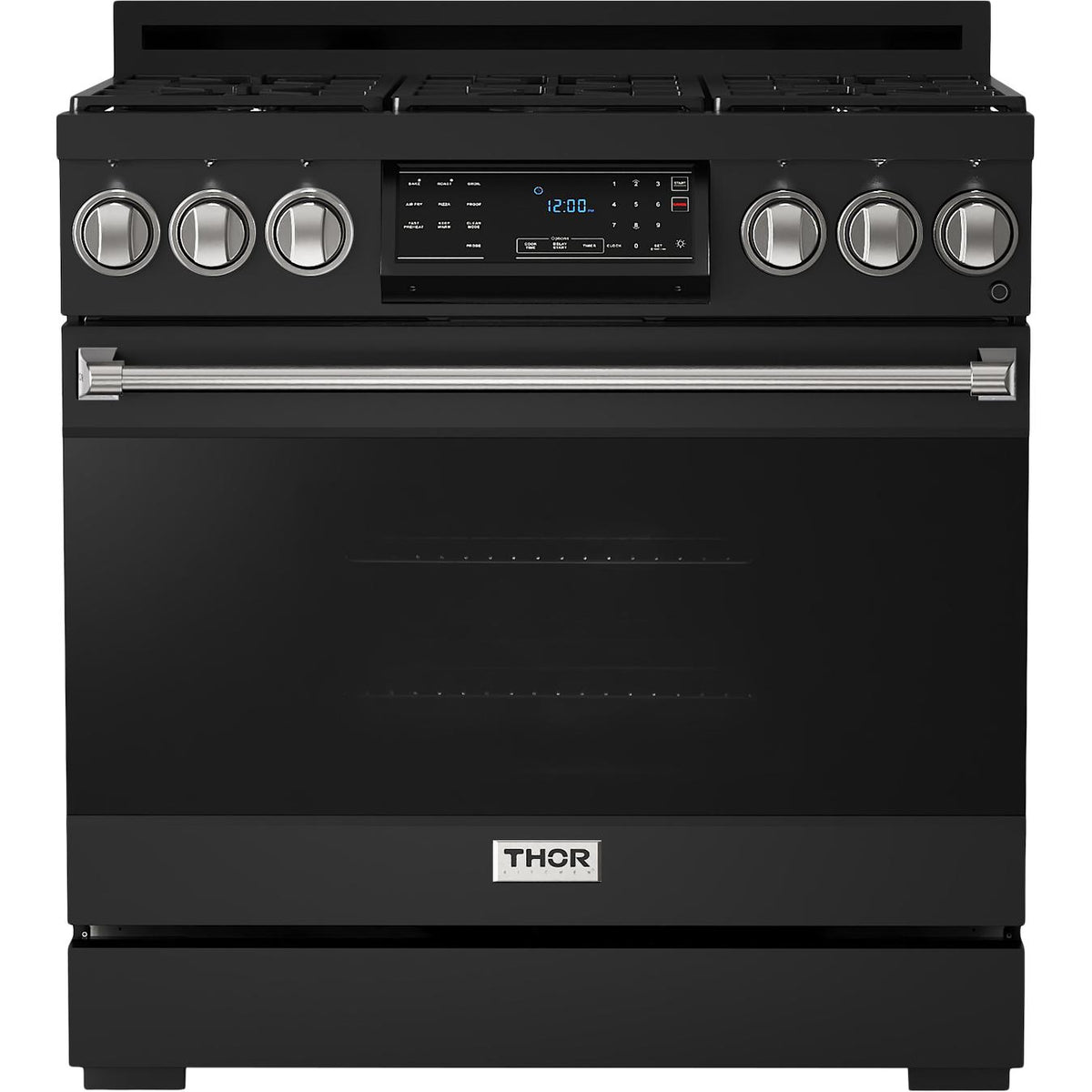 Thor Kitchen 36-inch Freestanding Gas Range with Tilt Panel RSG36BLP-SS