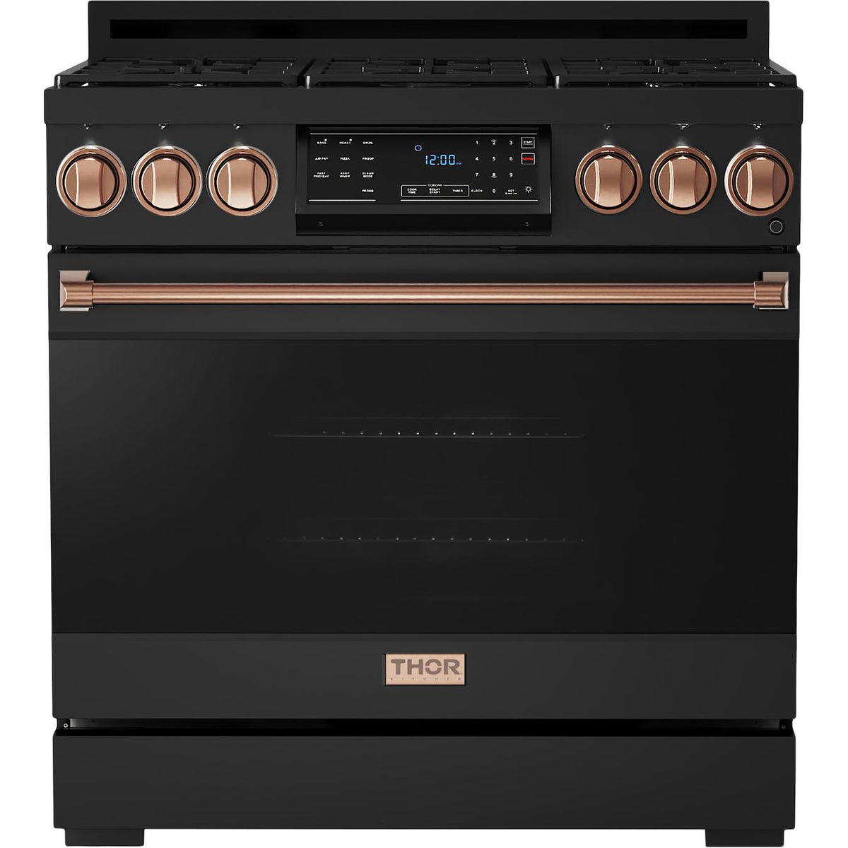 Thor Kitchen 36-inch Freestanding Gas Range with Tilt Panel RSG36B-RSG