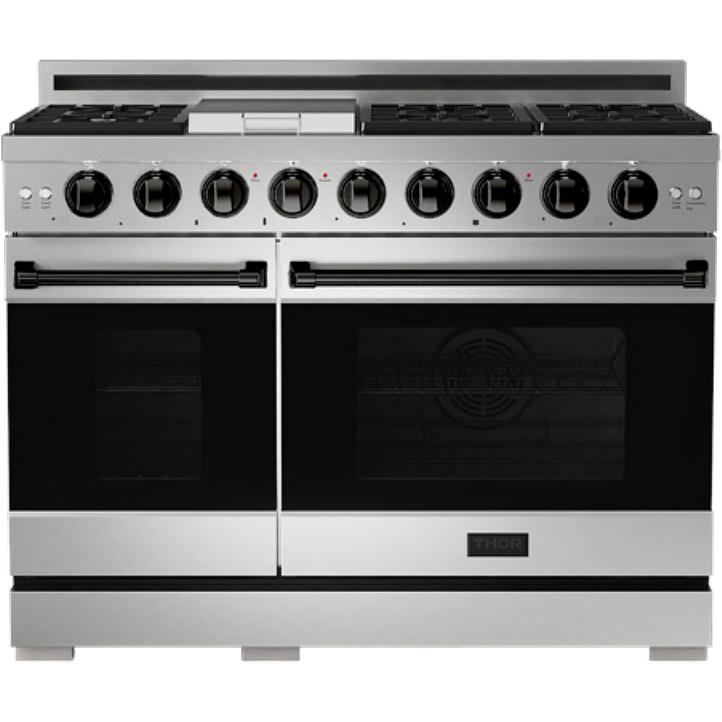 Thor Kitchen 48-inch Freestanding Gas Range with Convection Technology RSG48E-BLK