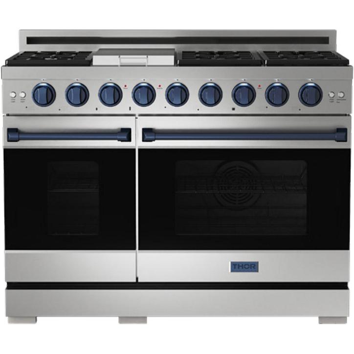 Thor Kitchen 48-inch Freestanding Gas Range with Convection Technology RSG48ELP-BLU