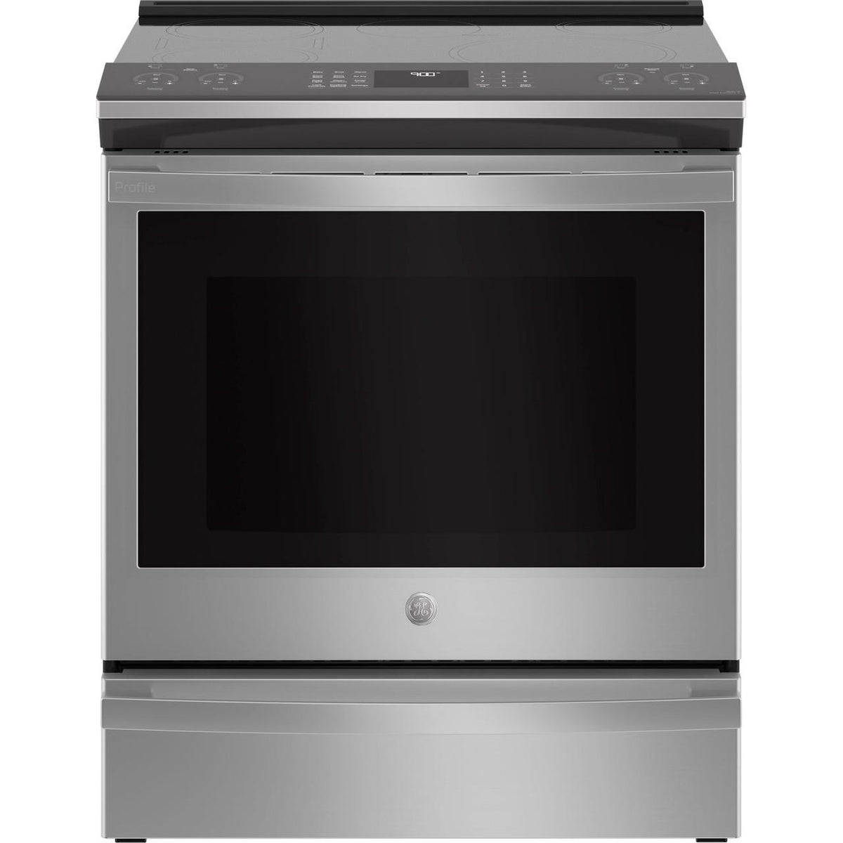 GE Profile 30-inch Smart Slide-In Front-Control Induction Range with Air Fry PHS93EYPFS