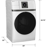 GE Profile 4.6 cu. ft. UltraFast Combo with Ventless Inverter Heat Pump Technology Washer/Dryer PFQ83HSSWWW