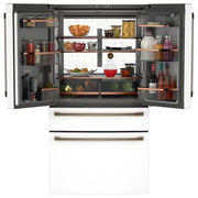 Café 36-inch, 23.2 Cu. Ft. Smart Counter-Depth 4-Door French-Door Refrigerator CJE23DP4WW2