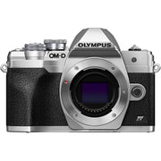OM SYSTEM Olympus OM-D E-M10 Mark IV 20MP Digital Camera Body, Silver (V207130SU000)