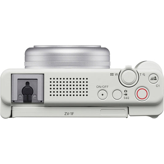 Sony ZV-1F Vlog Camera for Content Creators and Vloggers - White ZV-1F/W