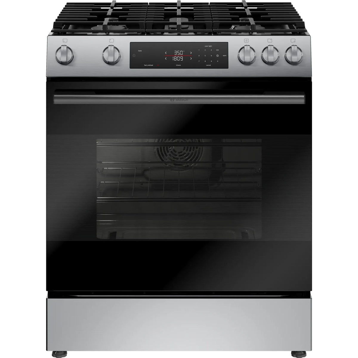 Bosch 30-inch Slide-in Gas Range with Convection Technology HGF1050MUC