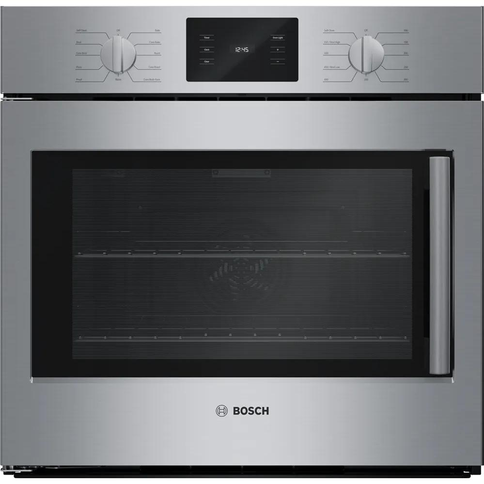 Bosch 30-inch, 4.6 cu. ft. Built-in Single Wall Oven with Convection Technology - Left SideOpening Door HBL5455LUC