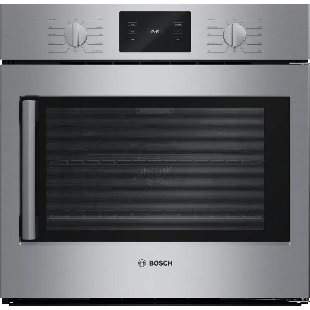 Bosch 30-inch, 4.6 cu. ft. Built-in Single Wall Oven with Convection Technology - Right SideOpening Door HBL5455RUC