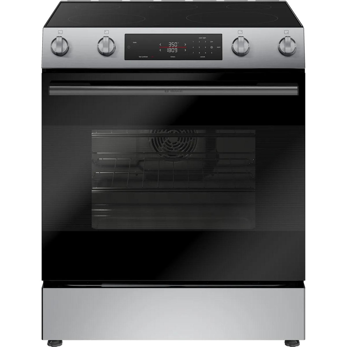 Bosch 30-inch Slide-in Electric Range with Convection Technology HEF1050MU