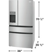 Frigidaire 36-inch, 26.3 cu. ft. French 4-Door Refrigerator with External Water and Ice System FRMS2733AV