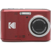 Kodak PIXPRO FZ45 16MP Digital Camera Red with Lexar 64GB Memory Card