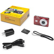 Kodak PIXPRO FZ55 Digital Camera Red with Lexar 64GB Memory Card
