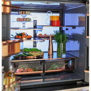 Café 22.9 Cu. Ft. Smart Counter-Depth Quad-Door Refrigerator with Dual-Dispense AutoFill Pitcher CHE23DM5WS5