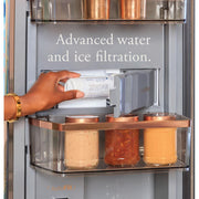 Café 22.9 Cu. Ft. Smart Counter-Depth Quad-Door Refrigerator with Dual-Dispense AutoFill Pitcher CHE23DM5WS5