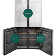 Café 22.9 Cu. Ft. Smart Counter-Depth Quad-Door Refrigerator with Dual-Dispense AutoFill Pitcher CHE23DM5WS5