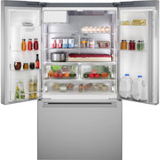 Bosch 36-inch, 21.6 cu. ft. Counter-Depth  French 3-Door Refrigerator with Water and Ice Dispensing System B36CD52SNS