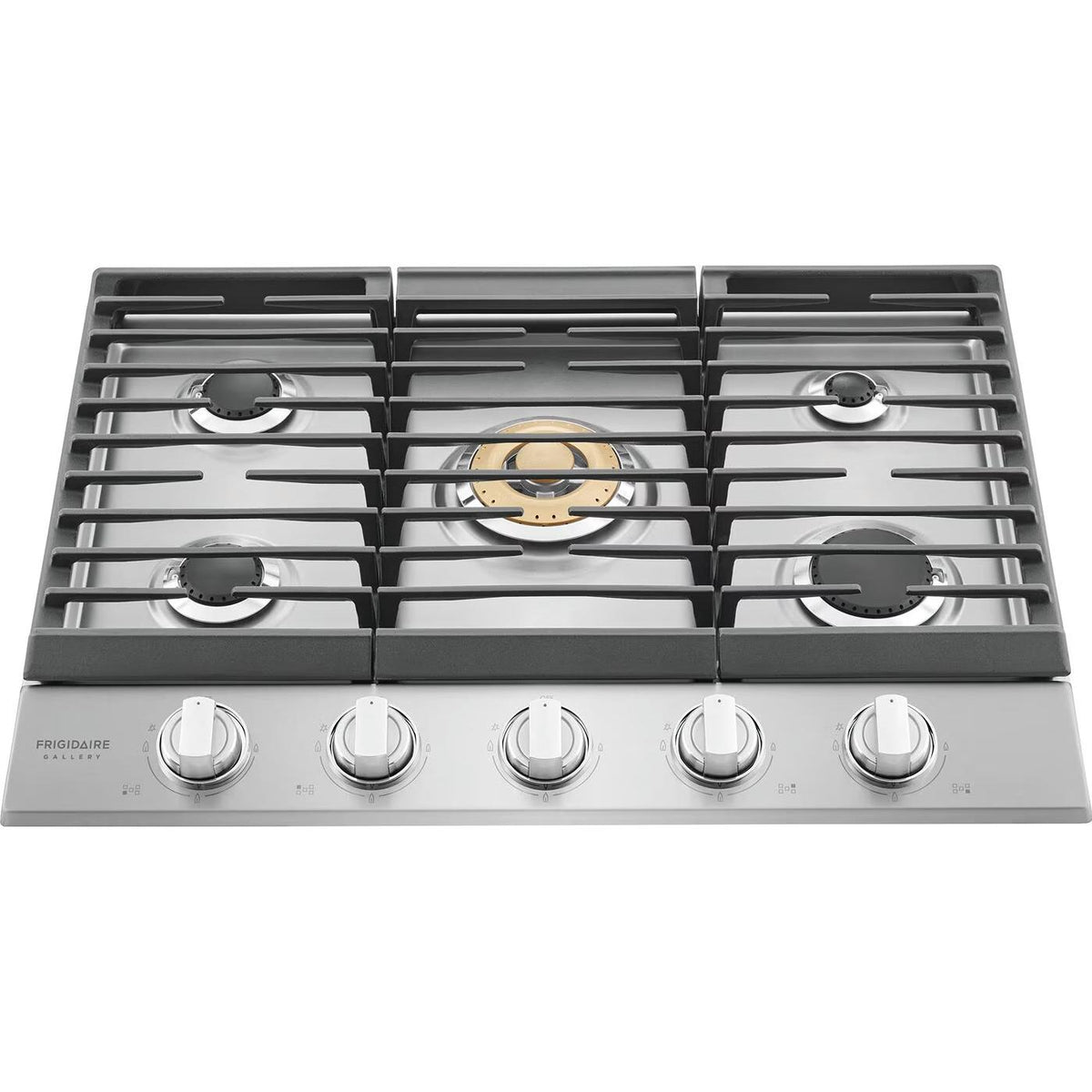 Frigidaire Gallery 30-inch Gas Cooktop with Flexible Brass Power Burner GCCG3047AS